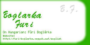 boglarka furi business card