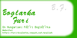 boglarka furi business card